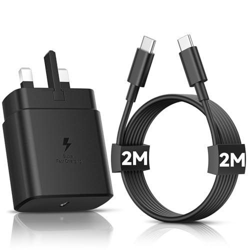 45W USB C Charger Plug Fast Charge for Samsung Galaxy S25/S25+/S25 Ultra/S24/S24+/S24 Ultra/S23/S22/Z Fold 6, Type C Charger Plug Fast Charging USB C plug and USBC 2M Cable for Samsung Phone Charger