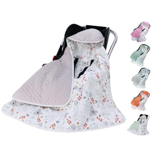 Miracle Baby Couverture Enveloppante Hiver Bébé, Couverture Multifonction pour Bébé 90 x 90 cm, Utilisable sur Le siège Auto, de la Poussette (Automne et Hiver,...