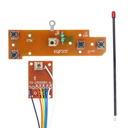 Image of SP Electron 4ch Remote Control Transmitter Receiver Circuit PCB 27 /40 mhz with Antenna for DIY RC Car Robot