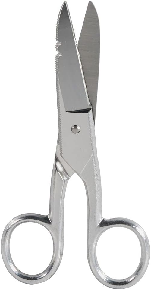 Klein Tools 2100-9 Stainless Steel Electrician's Scissors with Stripping Notches, 5-1/4-Inch (Pack of 2)