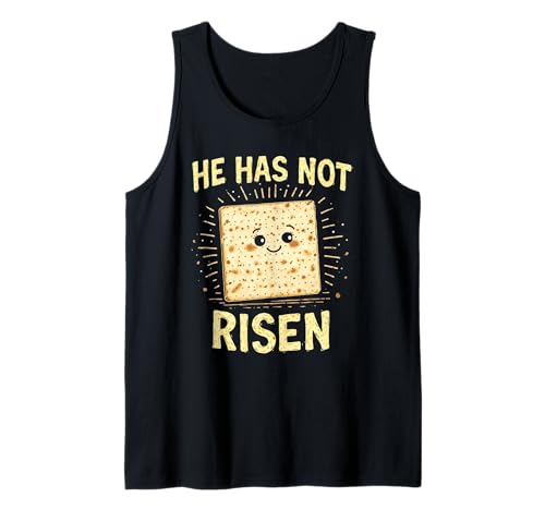 Funny Passover Matzah He Has Not Risen unleavened Bread Tank Top