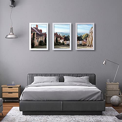 Image of VCK 13x19 Frames 3 Pack, White Poster Frame MDF Wood with Polished Plexiglass, Wall Mounting Horizontal & Vertical Display