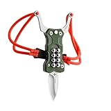 WIOKINY Multifunctional knife G10 Handle EDC Pocket Knife Practicality Folding Knife (Green)