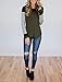 Minthunter Women's Long Sleeve Crew Neck Cute Tunic Color Block Tops