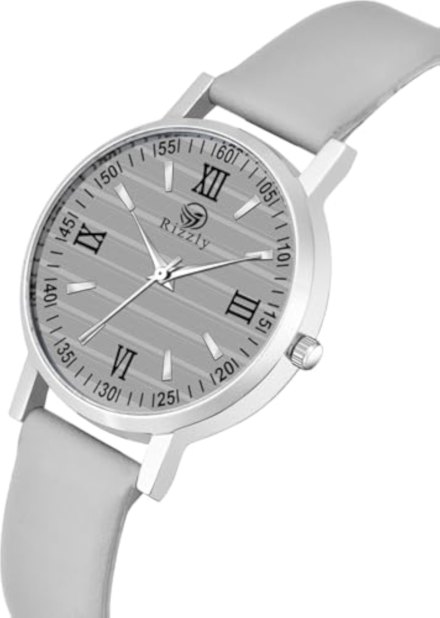 Girls Grey Linear Designed Designer Analog Wrist Watch