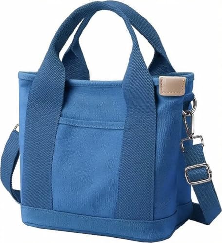 Image of Small Tote Bag with Zipper, 2024 Canvas Multi-Pocket Crossbody Bag Shoulder Bag Satchel Hobo Bag Messenger Bag