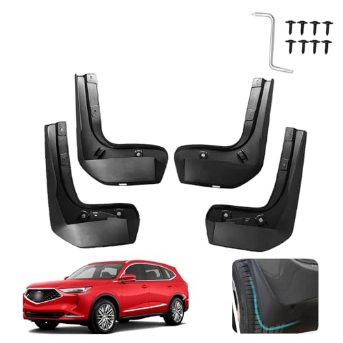 Image of Custom Fit for Mud Flaps Acura MDX 2022-2025 Mud Splash Guard Front and Rear 4-PC Set