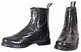 TuffRider Children's Baroque Front Zip Paddock Boots with Metal Zipper, Black, 4