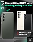 TORU CX HYBRID for Samsung Galaxy S23 Plus Wallet Case | Dual Layer Slim Protective Hard Cover with Hidden 2-Credit Card Slot Holder - Blue - Image 6