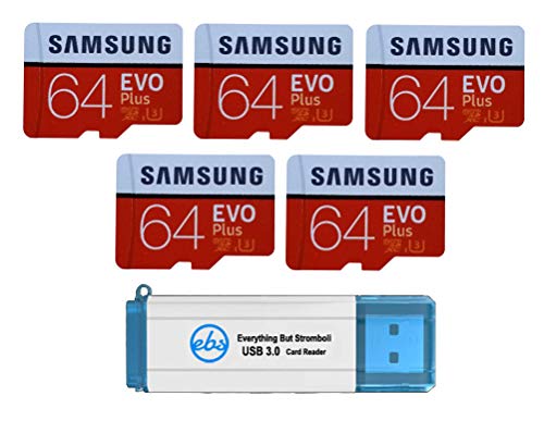 Samsung 64GB Evo Plus MicroSD Card (5 Pack) Class 10 SDXC Memory Card