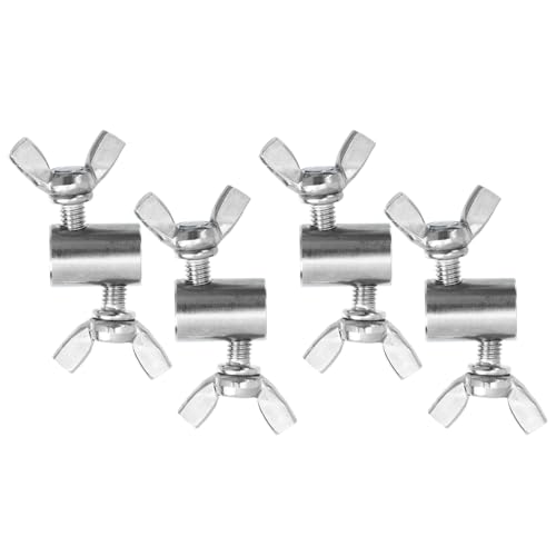 4pcs Wire Rope Butterfly Buckle Bolts Rope Clamp Screw Clamps Wire Cable 1/4 Cable Clamps Wire Rope Screw Clip Wire Rope Cable Clamp Wire Clamp for Wire Rope Stainless Steel Silver JECOMPRIS