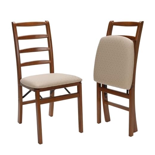 Stakmore Shaker Ladderback Folding Chair Finish, Set of 2, Fruitwood