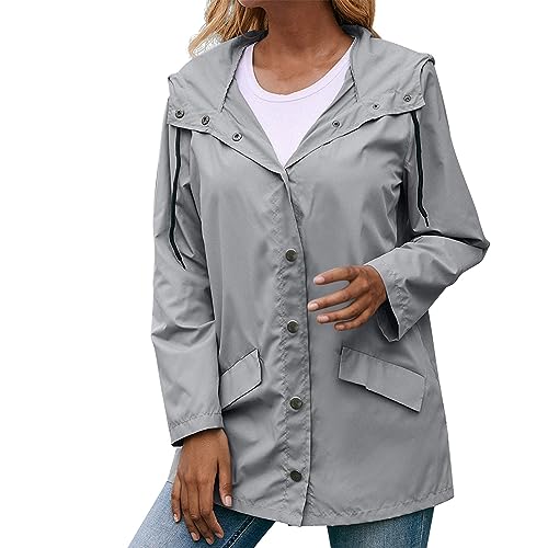 Chubasquero largo mujer impermeable chaqueta de lluvia y abrigo de invierno
