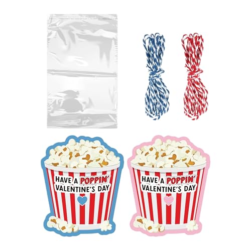 Ekoama Valentines Day Party 24 / 48Pcs Popcorns Gift Markers
