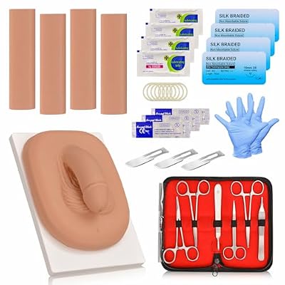 Adult Male Circumcision Trainer Kit for Medical Students, Circumcision Simulator Set with Circumcision Tools for Practice Training-Medium