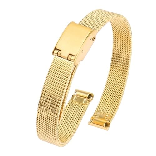 �X�e�����X�X�`�[�����b�V���E�H�b�`�o���h 6mm 8mm 10mm 12mm ���^�������p�X�g���b�v �����Y ���f�B�[�X ���j�o�[�T���E�H�b�`�o���h(Gold,10mm)