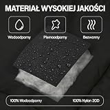 EVOCAMP Koc turystyczny 200x140 cm, ultralekki, wodoodporny, koc outdoorowy 0,68 kg, z pokrowcem, składany, idealny na kemping i aktywność na świeżym powietrzu, czarny