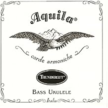 Aquila 68U Bass Ukulele Strings Thundergut, GDAE, Tuning Stability [Set of 4] White