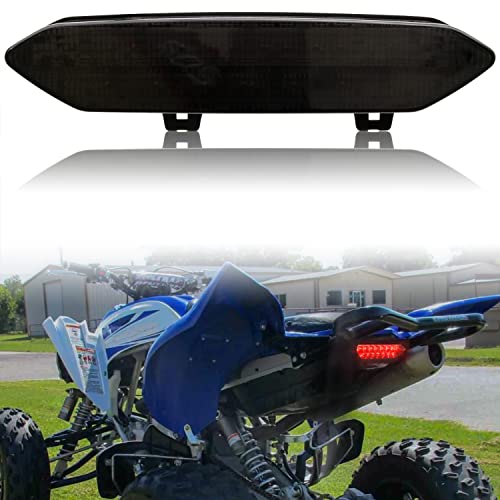 SAUTVS LED Smoked Black Tail Light Brake Light Taillight for Yamaha Raptor 700R 700 2006-2018 /YFZ450R YFZ450X YFZ 450R 450X 450 R X 2009-2018 Accessories (1PCS)