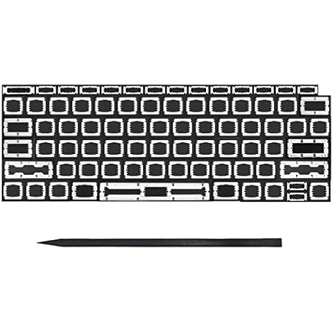 Bfenown Replacement Keyboard Keycaps Keys Butterfly Clips Hinge for MacBook Pro Retina 13" / 15" A1706 A1707 A1708 MLH12LL/A* MLL42LL/A* MPXQ2LL/A* 2016 2017 Year, MacBook Retina 12" A1534 2017 Year Cover