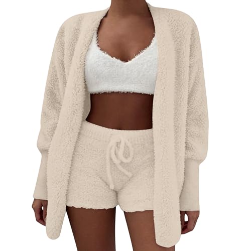 Ensemble en polaire à capuche et cardigan long pour vos moments de cocooning à la maison