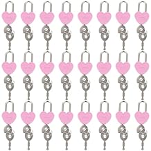 Ipetboom Mini Heart Lock with Keys Small Padlock for Diary Suitcase Jewelry Box Vintage Style Portable Security Lock