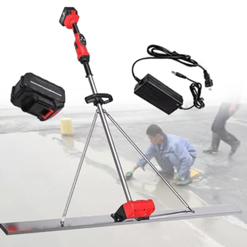 Outil Vibrant pour Béton RèGle Nivellement Ciment Chape éLectrique Kit vibratoire pour Chape en 1,5 m/4,92 pi Finition de en béton, nivellement de en Ciment électrique sans Fil
