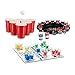 Produktbild Relaxdays 3 teiliges Trinkspiel Set XXL für Erwachsene, Drinking Ludo, Trink-Roulette, Beer Pong Becher rot, Partyspiel, Saufspiel, ab 18