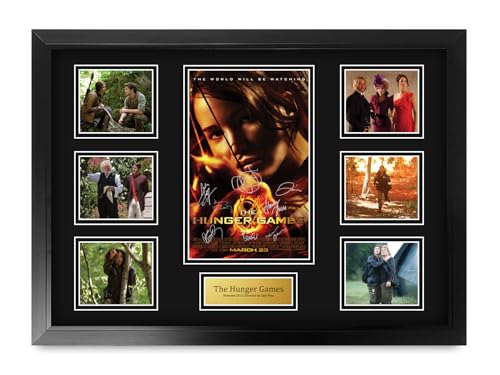 HWC Trading The Hunger Games 1 Jennifer Lawrence Gifts Printed Poster Signed Autograph Picture for Movie Memorabilia Fans - A2 Framed (ID-006492)