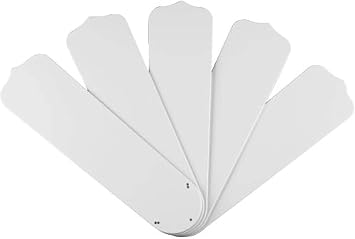 Ciata 52-Inch White ABS Outdoor ceiling fan Replacement Fan Blades -5 Pack
