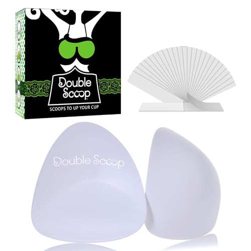 Double Scoop Triangle Bra Insert wBonus Tape Sticky Strips Nipple Covers Replacement Bra Pads for Bathing Suit & Sports product thumbnail 12