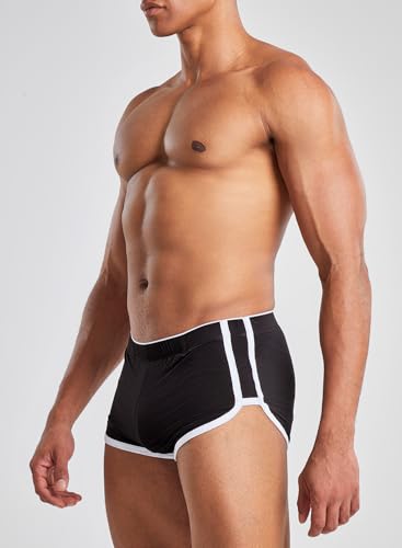 MIZOK Mens Boxer Shorts Underwear Sexy Breathable boxers for men Lounge Shorts with Mesh Liner4