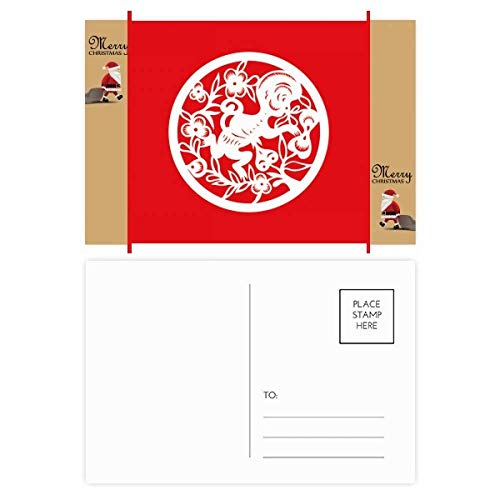 Cartes postales singe lot de 20 en papier kraft illustré pour correspondance enfant et adulte