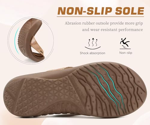 Sandalias ortopédicas para mujer jiajiale contra la fascitis plantar en color marrón talla 39 7