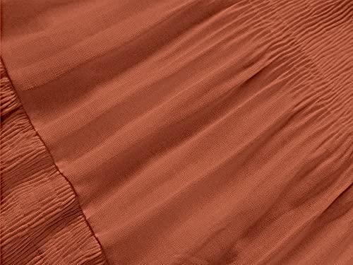Image of NASHALYLY Women's Chiffon Elastic High Waist Pleated A-Line Flared Maxi Skirts