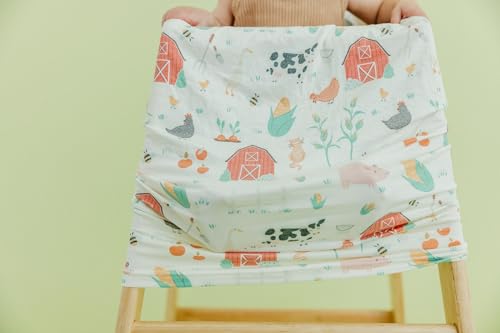 Image of Copper Pearl Nursing Cover for Breastfeeding - Multi-Use Baby Car Seat Cover, Stroller Cover & Breast Feeding Cover Up for Women, Stretchy Breathable High Quality Cover for Boy or Girl, Farmstead