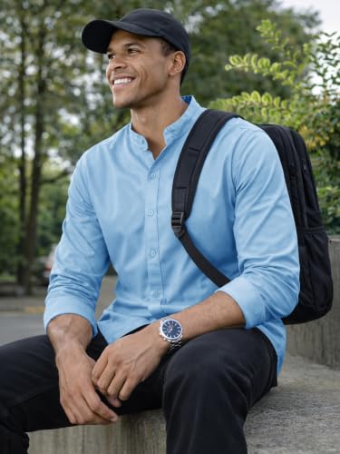 Image of Noble Monk Men's Full Sleeve Shirt | Casual Formal Button Down Top | Regular Fit Stylish Wear | Comfortable Everyday Apparel