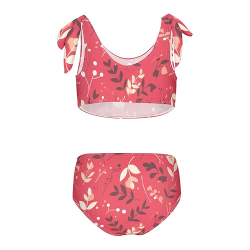KLL Christmas Holly Berries Girls' Two Piece Bikini Sets Scoop Neck Beach Swimsuit Bathing Suit2