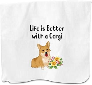 Corgi Kitchen Towel Dog Lover Gifts Life is Better with a Corgi Kitchen Tea Bar Towel Puppy Dog Sweet Home Gift Corgi Mom Towel Corgi Owner Gift