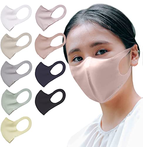 【 冷感/日本製/不織布 フィルター付 】 COOL Comfit MASK ダブルレイヤー We'll ( 全9色 / 全4サイズ ) マスク (SHELL PINK, L)