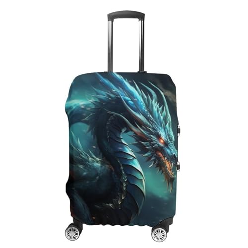 Travel Luggage Covers Dragon Luggage Covers Elastic Washable Luggage Protector Stretch Suitcase Cover Dust-Proof Suitcase Cover Baggage Protector for 19-32 Inch Luggage
