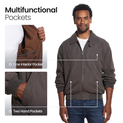 Image of Weatherproof Men's Golf Jacket - Lightweight Windbreaker, Water-Resistant Microfiber Shell, Perfect for Golf & Casual Wear