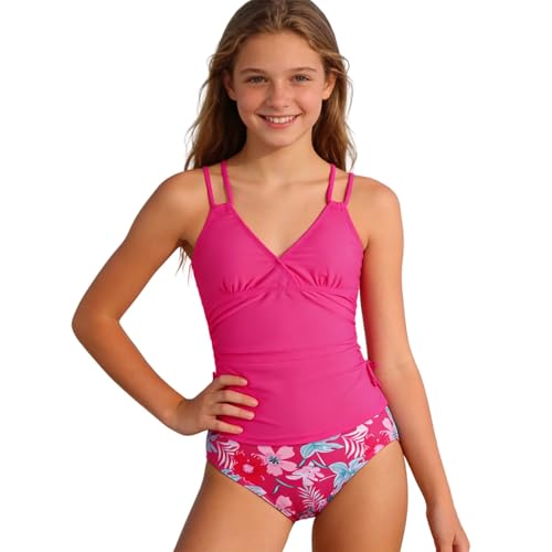 Bikini fille imprimé tropical idéal pour les vacances à la plage