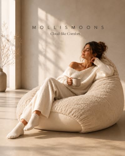 Mollismoons Bean Bag XXXL Size for Adults & Kids Fur bin Bag Luxu...