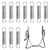 Small Springs, 10 Pcs Double-Hook Heavy-Duty Tension Springs,Stainless Steel Extension Spring,Suitable for Tents, Awnings, Trampolines (2 x 0.4 x 0.06 Inches)