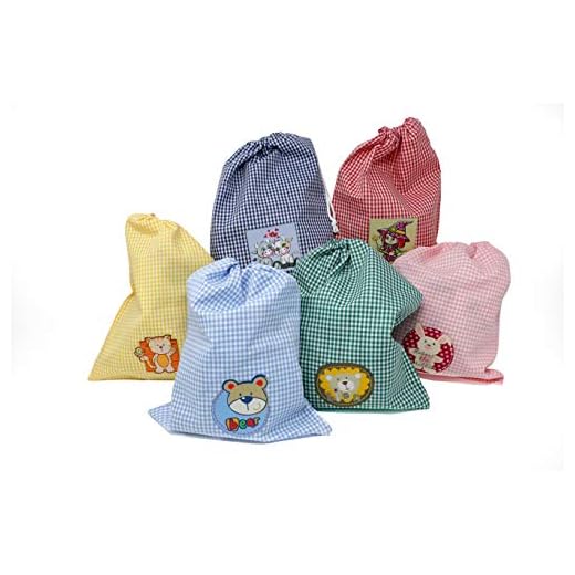 Haberdashery Online Bolsa Merienda Infantil con Parche Decorativo. Color A Elegir. 24 x 29 cm
