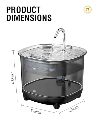 Fuente de Agua para Gatos Acero Inoxidable 3L Automática miniatura 3
