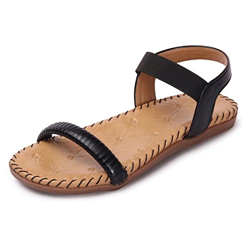 Image of TRASE CFY-II Women's Flat Sandal | Doctor Ortho Comfortable Sandals for Women & Girls | Light weight, Soft Footbed & Stylish | Diabetic & Orthopedic Footwear, Good for Knee & Foot Pain