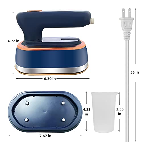 Handheld Steamer For Clothes, Portable Travel Garment Steamer With Rotary Handle, 180Ml Water Tank, 15 Second Fast Heat-Up, Mini Fabric Wrinkle Remover For Home And Travel(Blue Color) #TOP5