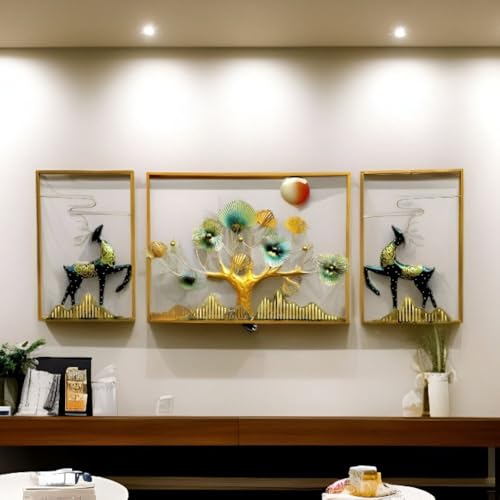 Image of Handcrafted Metal Modern Flower Wall Art Multicolor Unique Modern Accent for Stylish Interiors Wall Art for Home Decor, Living Room, Bedroom & Office